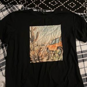 Mens black cactus tour t shirt size medium